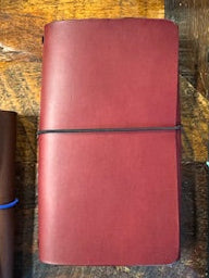 Crimson Leather Trifold Folio A5