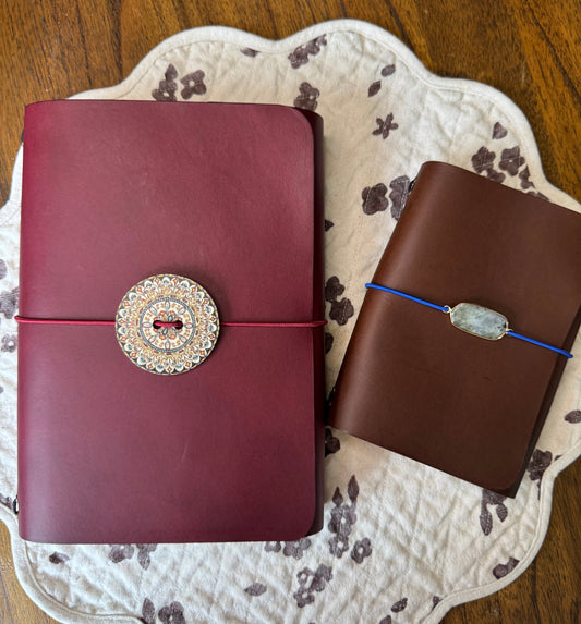 A5 (left) and A6 (right) trifold leather folio