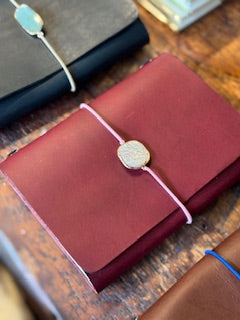 Crimson Leather Trifold Folio A6