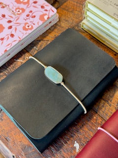 Velvet Blue Leather Trifold Folio A6